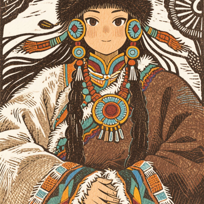 亚麻油版画