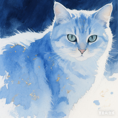 淡蓝色大猫特写