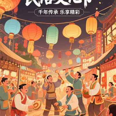民俗文化节日海报