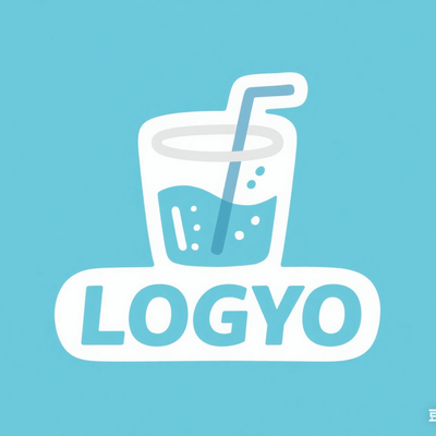 饮料logo扁平化设计